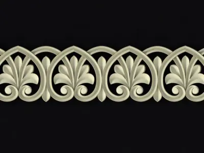 Central decor ornament for furniture 3D model 165