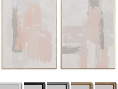 Abstract Painting Frame set 3D model 242