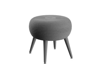 Rattan Ottoman 3D model