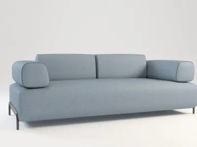 Compo sofa Low-poly 3D model