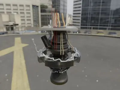 rocket engine  Free 3D model