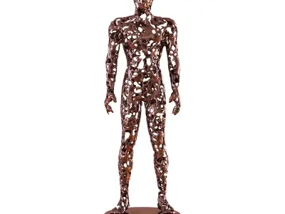 Men metal figurine 3D model