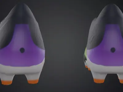 Football boots Low-poly 3D model