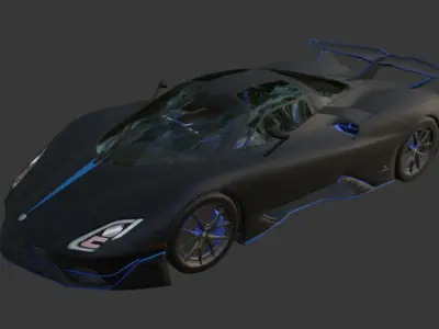 PUBG vehicles Sport pack 1 Low-poly 3D model