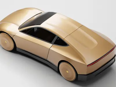 Tesla Cybercab Robotaxi 3D Model Low-poly 3D model