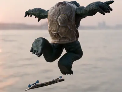 Turtle Boy Low-poly 3D model purchase