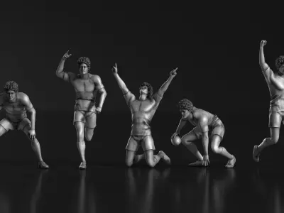 Rugby Poses 02 3D print model