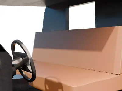 This is a Off Road Cockpit or Car interior 3D model