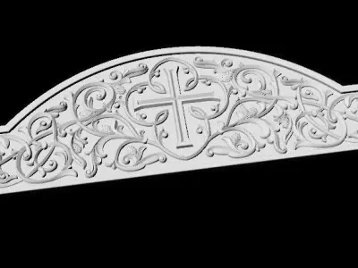 Central decor ornament for furniture 3D model 853