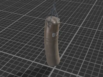  Punching bags - Animated Low-poly 3D model