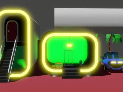 3d printed hause Low-poly 3D model