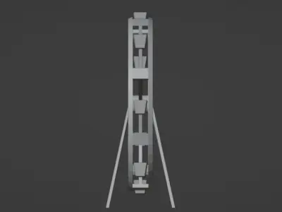 Ferry - Observation Wheel low poly 3D animated Low-poly 3D model