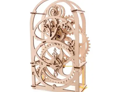 Timer- Countdown Clock - 3D DIY Wooden Mechanical Puzzle Model 3D model