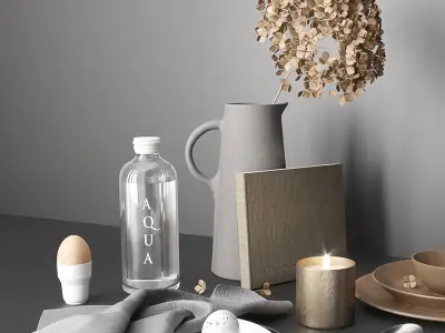 Minimalist tableware 3D model