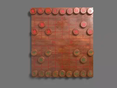 Chinese chess Low-poly 3D model