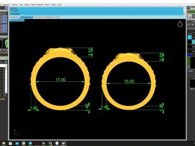 Luxury Crown Diamond Ring for Women 4293 3D print model