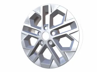 Alloy Wheel Low-poly 3D model