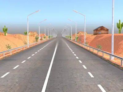 Desert Hill Racing Adventure 3D Model 2025 Low-poly 3D model