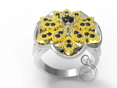 Ring ang earrings 3D Print Model 3D print model