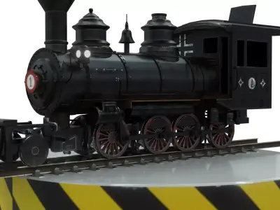 Old Steam Locomotive 3D model