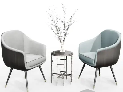 Exquisite 3D Furniture Set  Perfect for Indoor or Outdoor Spaces 3D model