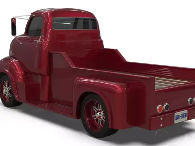 Custom Vintage COE Pickup Truck 3D model