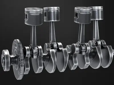 Engine Components 3D model