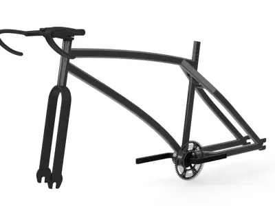 Bicycle Frame Low-poly 3D model