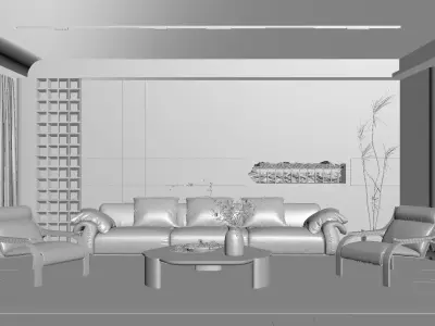3D model of living room 3D model