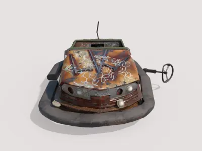 Abandoned Pripyat Bumper Car-Dodgem Car 4 3D model