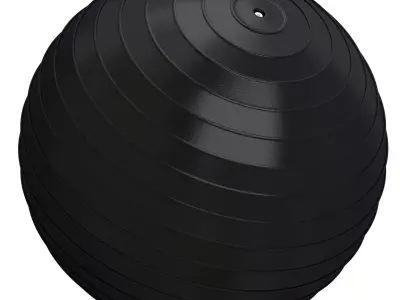 Yoga Ball Black 3D model