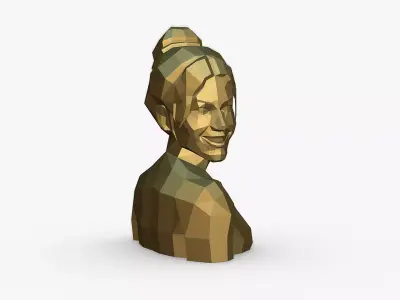 Girl head 3D print model