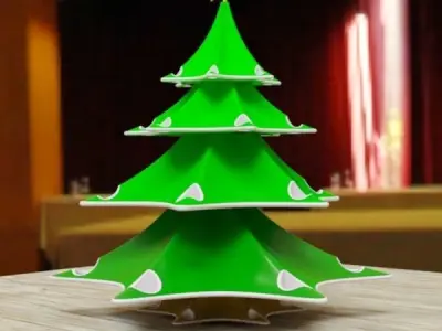Stylish christmas tree 3D print model
