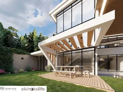 Modern Luxury Villa with Pool - 3D Model 3D model