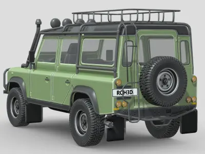 Land Rover Defender D110 Low-poly 3D model