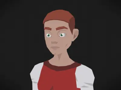 Colorly - School Guy - Game Ready - Rigged - Customizable Low-poly 3D model