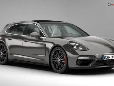 Porsche Panamera Sport Turismo Turbo 2018 3D model