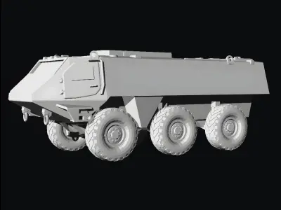 Patria 6x6 armored personal vehicles 3D print model
