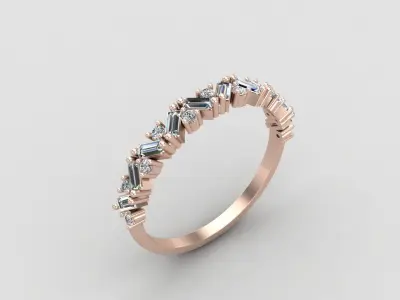 Minimal lightweight budget Ring 124-MW 3D print model