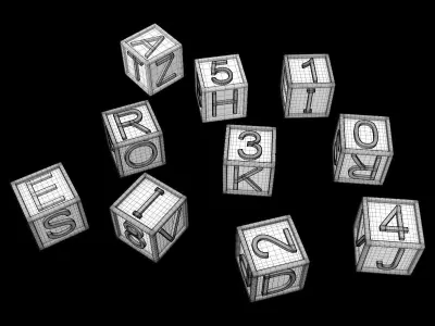 Alphabet Cubes Toy 3D model