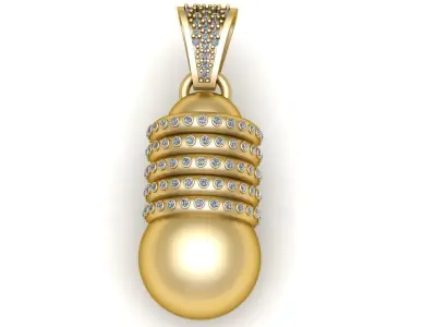 Gold Luxury Pendant 3D print model