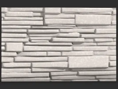Crude Stone Wall Environment Model 3D print model