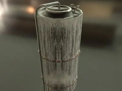 Silo wooden pole Free low-poly 3D model