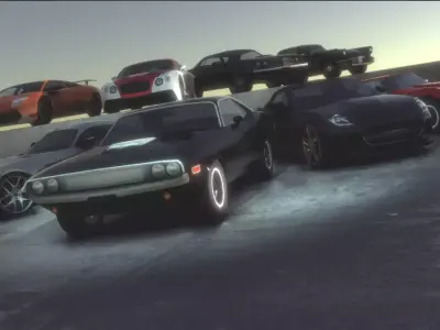 8 Fast Cars Pack Unity Assets 3D model