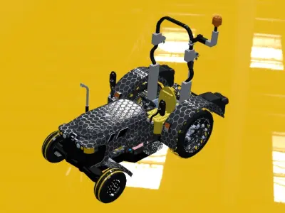 High-Quality Tractor CAD Model 3D model