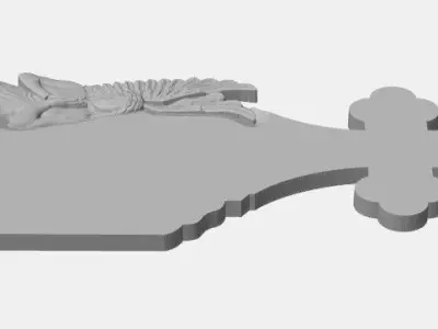 funerary monuments with angel 3D model