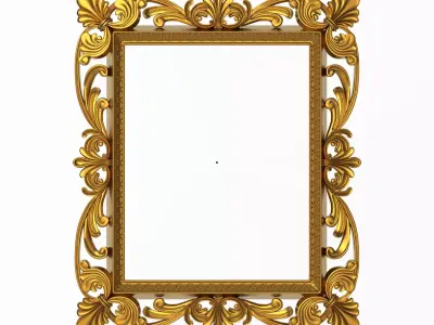 Carved Picture Frame 3D model 3D model