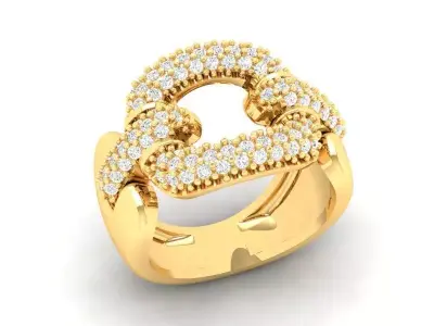 Luxury Knot Diamond Ring for Women  544 3D print model