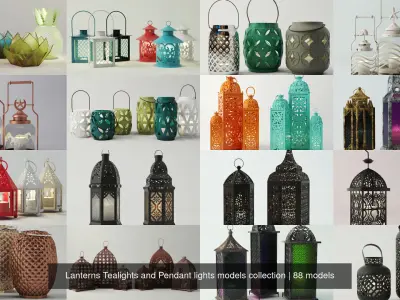 Lanterns Tealights and Pendant lights collection
