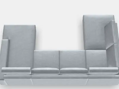 SORVALLEN Corner sofa 4-seat Low-poly 3D model